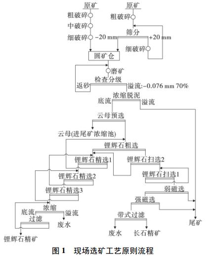 现场选矿工艺原则流程