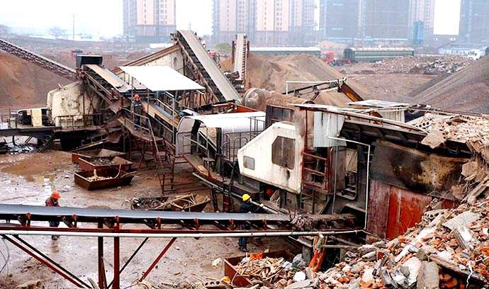 湖南时产300吨建筑垃圾破碎生产线